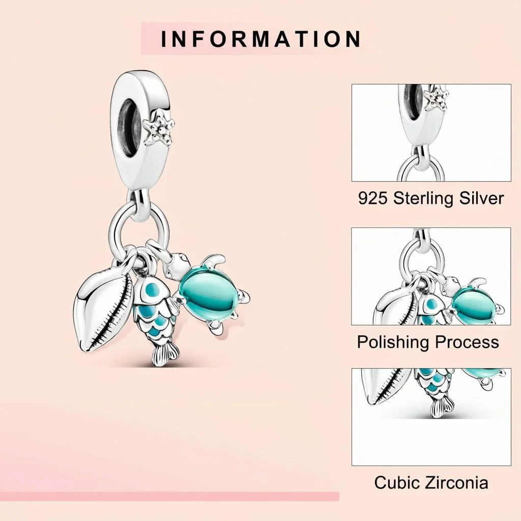 آویز دستبند، مهره های نقره 925 برای دستبند و گردنبند زنانه، آویز آویزان برای روز مادر