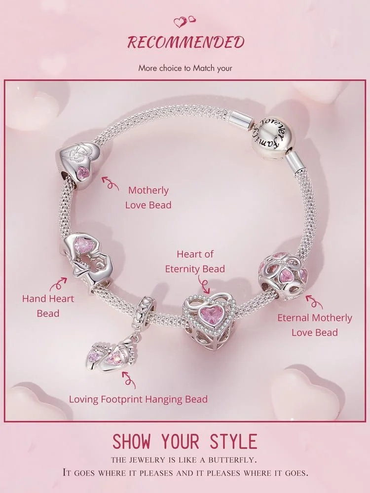 آویزهای نقره استرلینگ 925 طرح مادر برای دستبند و گردنبند - جواهرات DIY طرح قلب، هدیه ای مناسب برای مادر، مادربزرگ، دختر، دوست، خواهر آویزهای نقره استرلینگ 925 طرح مادر برای دستبند و گردنبند - جواهرات DIY طرح قلب، هدیه ای مناسب برای مادر، مادربزرگ، دختر، دوست، خواهر