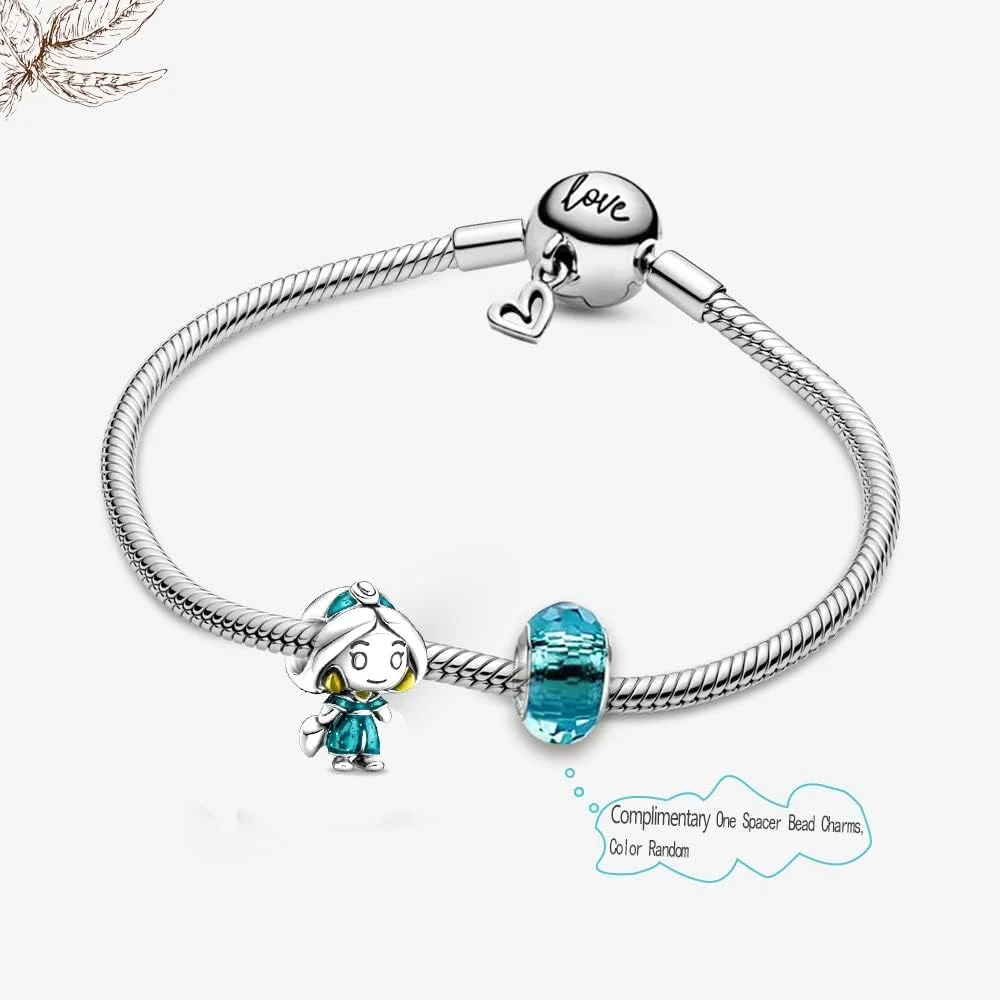 مهره آویز TERRIFI مناسب برای دستبند و گردنبند، مهره های نقره استرلینگ 925، مهره های جواهرات دخترانه هدیه برای دستبند و گردنبند زنانه، لوازم جانبی کریستالی روزمره