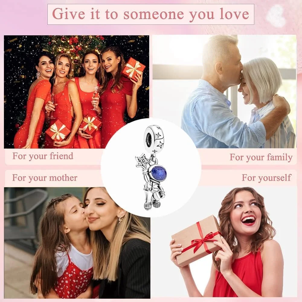 مهره آویز مناسب برای دستبند و گردنبند، مهره های نقره استرلینگ 925، مهره های جواهرات دخترانه هدیه برای دستبند و گردنبند زنانه، لوازم جانبی کریستالی روزمره