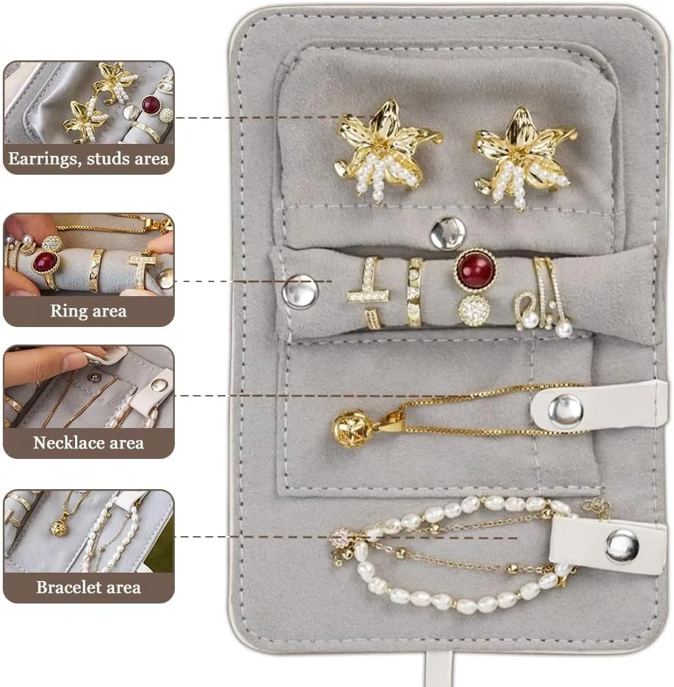 کیف نگهداری جواهرات مسافرتی، کیف چرمی جواهرات، کیف رولی تاشو جواهرات، کیف نگهداری چرمی جواهرات زنانه، کیف قابل حمل نگهداری جواهرات مسافرتی برای گردنبند، گوشواره، انگشتر و دستبند کیف نگهداری جواهرات مسافرتی، کیف چرمی جواهرات، کیف رولی تاشو جواهرات، کیف نگهداری چرمی جواهرات زنانه، کیف قابل حمل نگهداری جواهرات مسافرتی برای گردنبند، گوشواره، انگشتر و دستبند