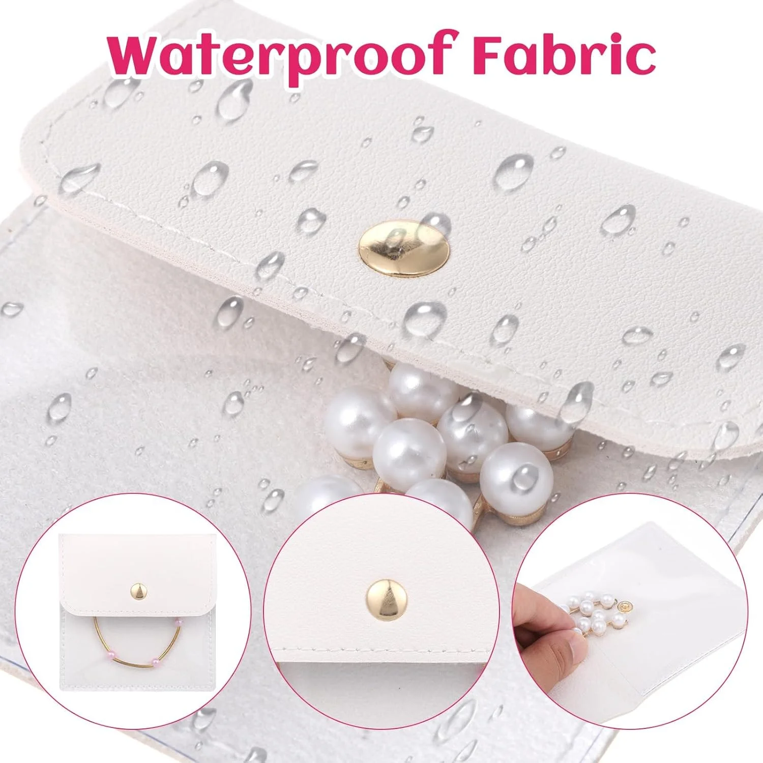 ست 6 عددی کیف جواهرات کوچک، کیسه هدیه مخملی و چرمی برای انگشتر، دستبند، گوشواره، گردنبند، سازمان دهنده مسافرتی، بسته بندی جواهرات لوکس، کیف های نگهداری کوچک