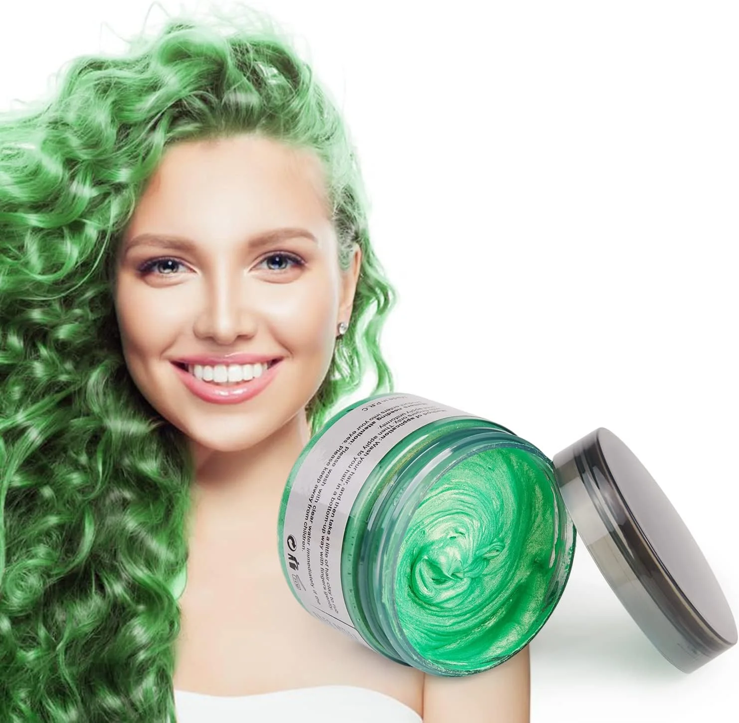 واکس رنگ مو CHELIZIHI، واکس موی فوری سبز 120 گرم، کرم پماد حالت دهنده موی طبیعی унисекс، رنگ موی موقت برای مهمانی، косплей، هالووین
