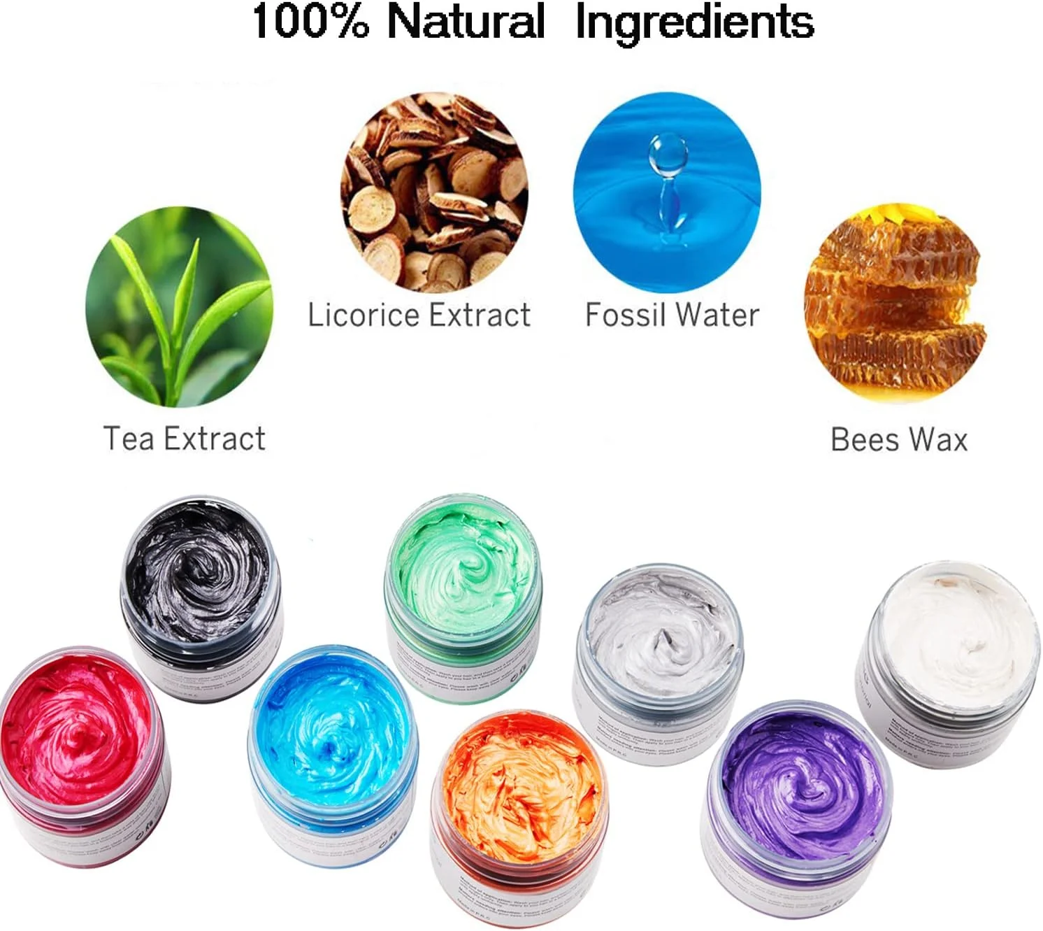 واکس رنگ مو CHELIZIHI، واکس موی فوری سبز 120 گرم، کرم پماد حالت دهنده موی طبیعی унисекс، رنگ موی موقت برای مهمانی، косплей، هالووین