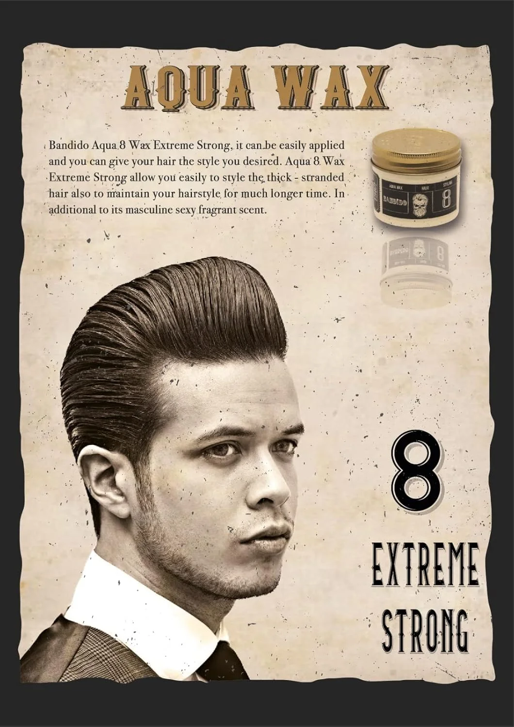 واکس موی سر آکوا باندیدو (شماره 8 - زرد) با قدرت نگهداری بسیار قوی و مواد طبیعی مرطوب کننده - 125 میلی لیتر