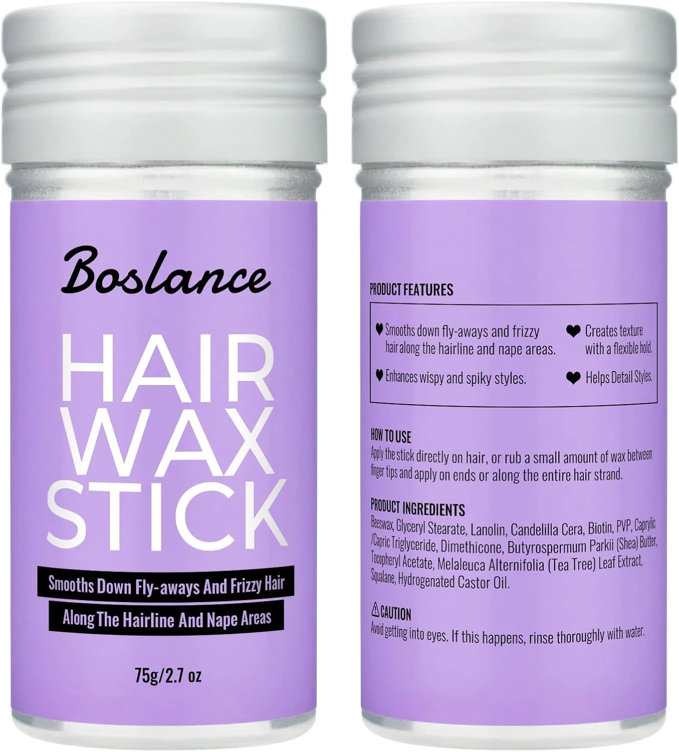 استیک واکس مو برای موهای وز شده، ژل حالت دهنده صاف کننده مو برای خانم ها، ژل مو، 80 میلی لیتر (1 استیک واکس + 3 برس)