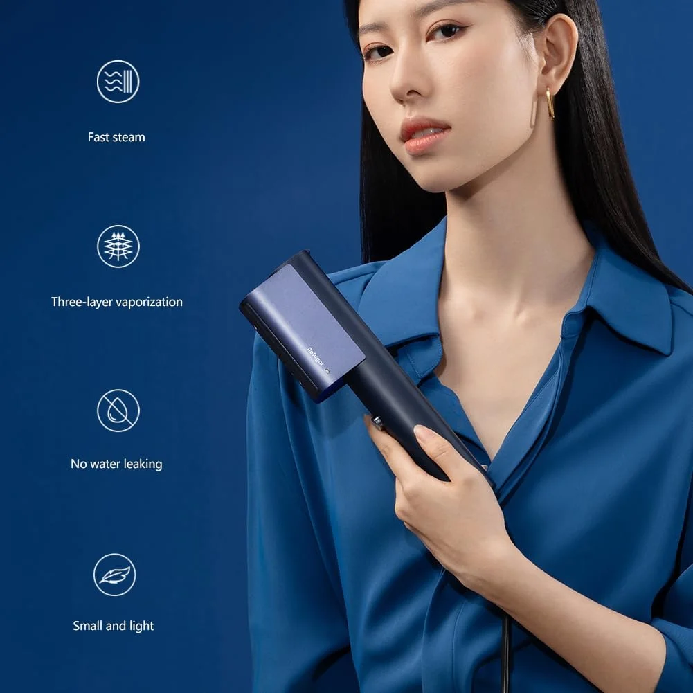 بخارگر مسافرتی لباس Nesugar G3، اتو لباس دستی شیک، 340 گرم وزن سبک، گرم شدن سریع 15 ثانیه ای، اتو بخار مینی سبک برای مسافرت و منزل 900 وات (دوشاخه UK)