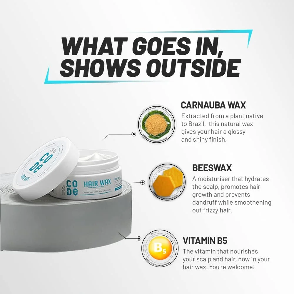 واکس مو مردانه وایلد استون کد، 75 گرم | حالت دهنده قوی و ماندگار | درخشش براق با حجم دهی | قابلیت تغییر حالت آسان | واکس مو بدون مواد شیمیایی مضر | واکس حالت دهنده مو برای مردان