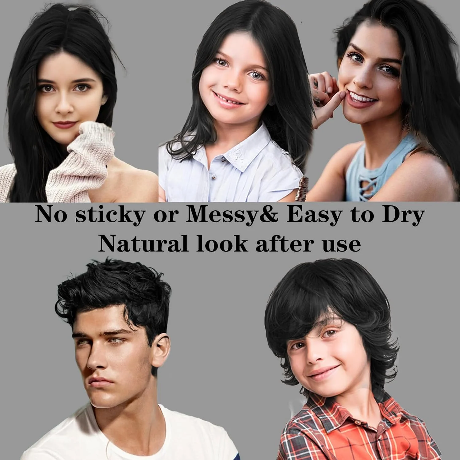 واکس رنگ مو مشکی کولایریست، رنگ موی موقت قابل شستشو برای کودکان، کرم حالت دهنده موی طبیعی موقت برای مهمانی، زنانه و مردانه، هالووین واکس رنگ مو مشکی کولایریست، رنگ موی موقت قابل شستشو برای کودکان، کرم حالت دهنده موی طبیعی موقت برای مهمانی، زنانه و مردانه، هالووین