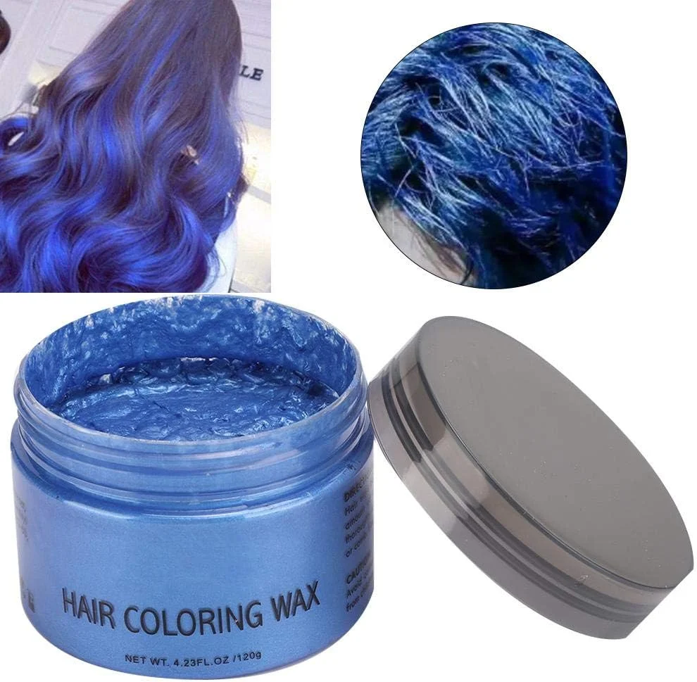 واکس مو رنگی، خمیر رنگ مو، خاک رس رنگ مو آرایشگاه، خمیر رنگ مو، کرم حالت دهنده مو، پماد مو حرفه ای، واکس موی طبیعی ماندگار برای مهمانی و نقش آفرینی (#1)
