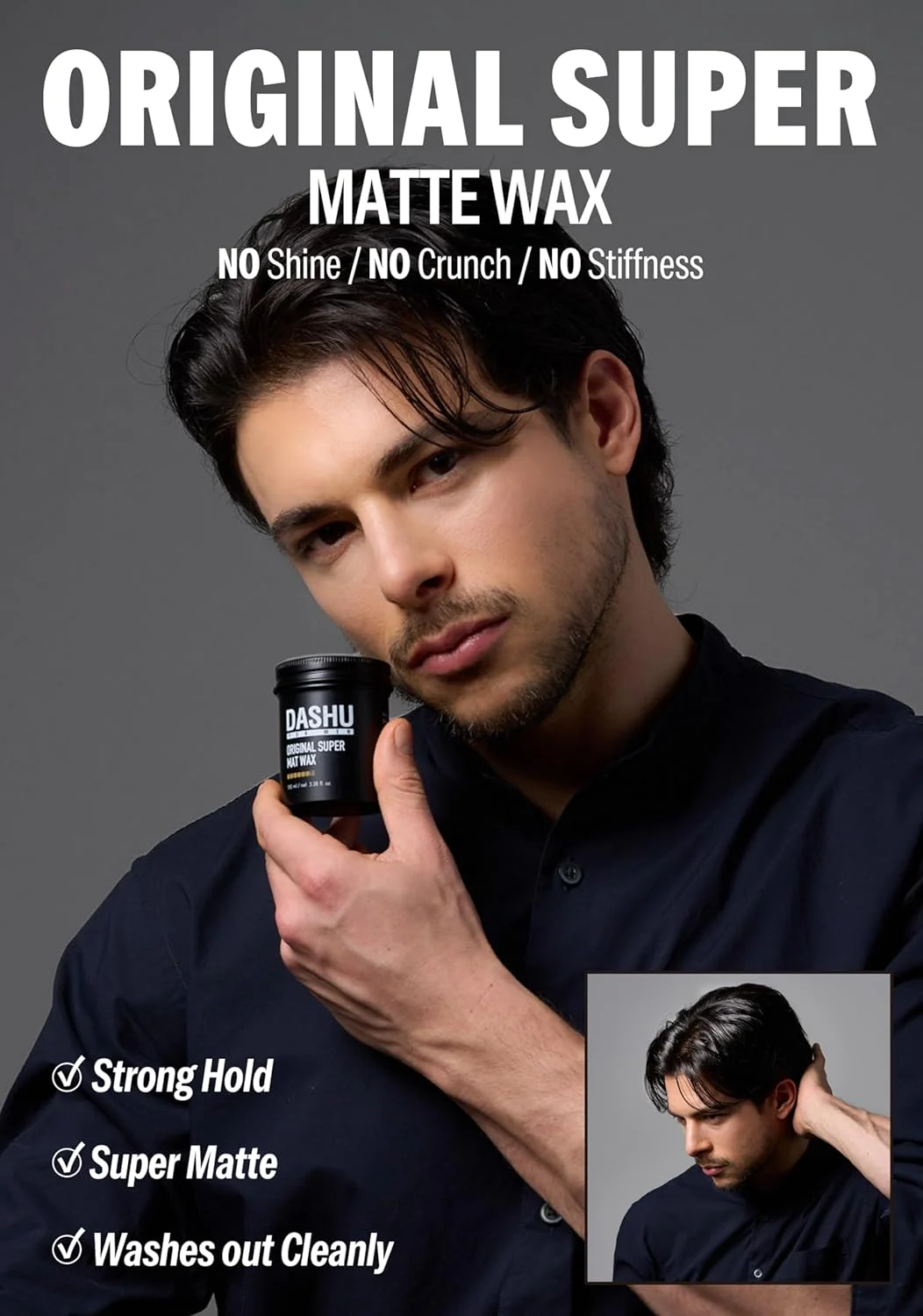 واکس موی فوق العاده مات مردانه دشو مدل اورجینال واکس موی فوق العاده مات مردانه دشو مدل اورجینال