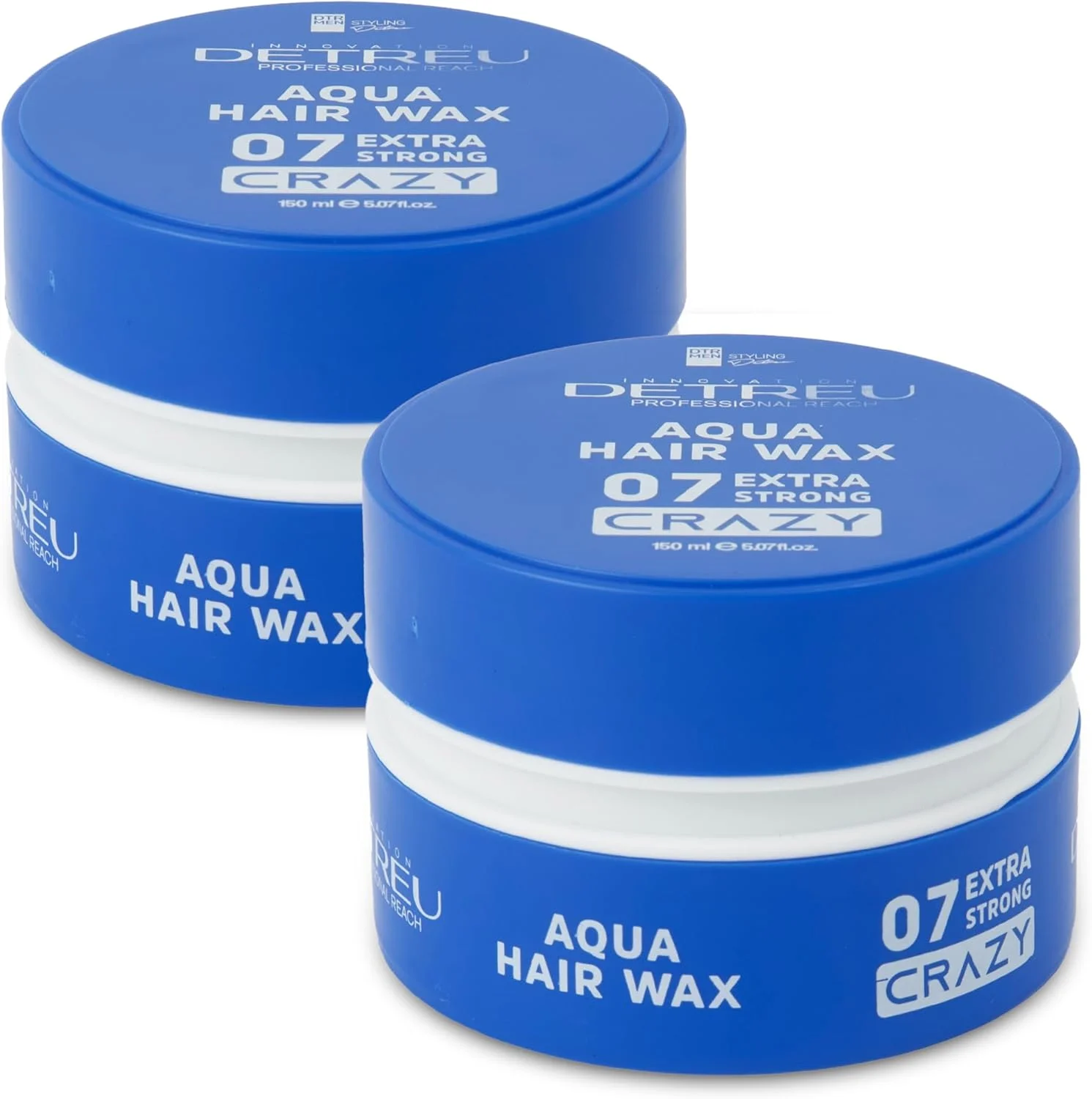 واکس مو حالت دهنده Detreu با جلوه درخشان طبیعی و قدرت نگهدارندگی قوی، با رایحه آدامس بادکنکی، مناسب مو و ریش، 150 میلی لیتر (Crazy - آبی)