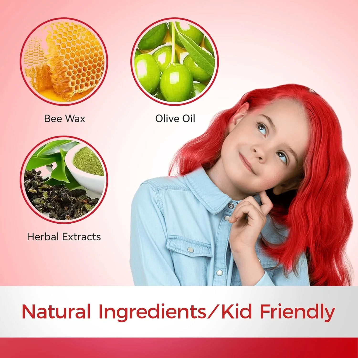 کرم حالت دهنده مو فوری efly 120 گرمی، واکس رنگ موی موقت برای مهمانی، ایفای نقش، تمیز کردن آسان (1، قرمز)