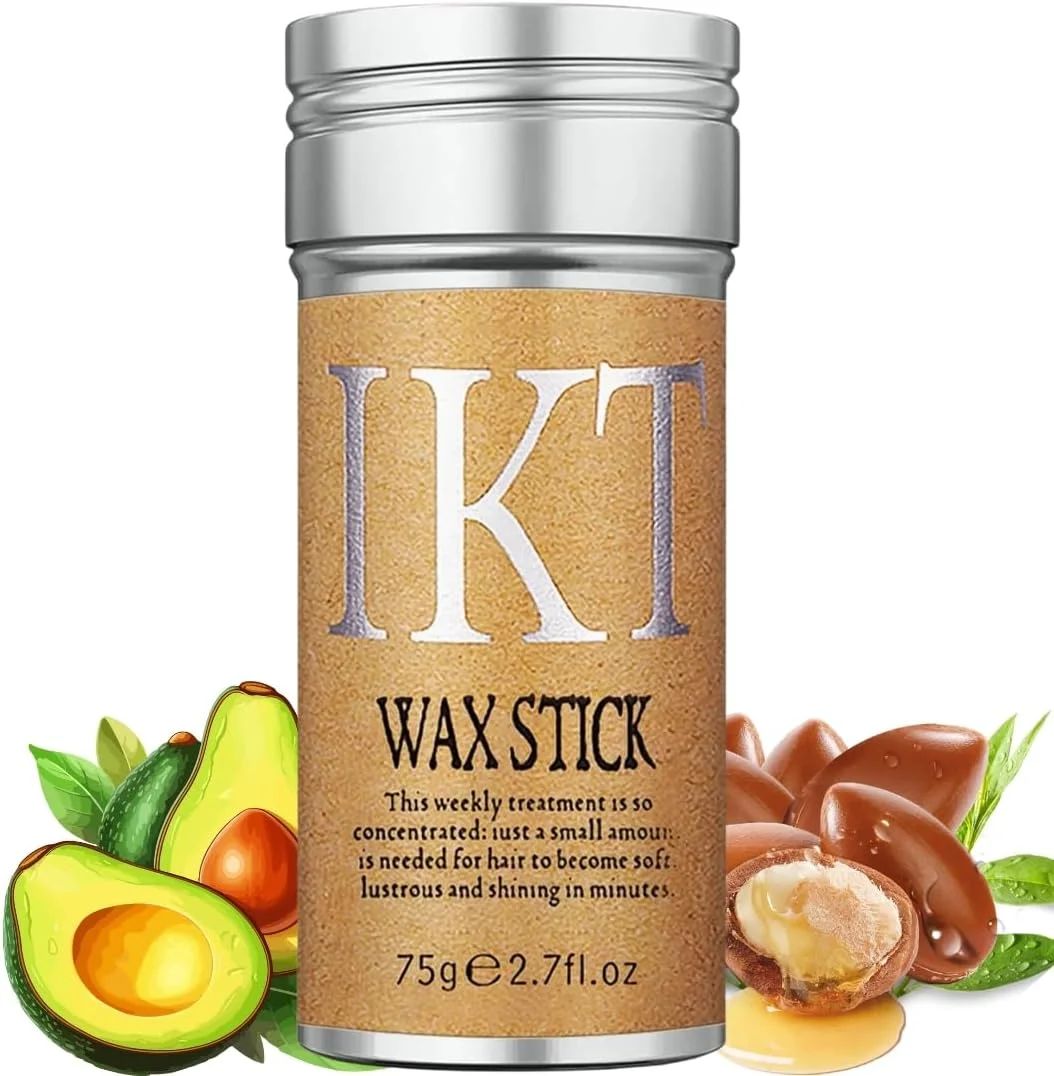 استیک واکس مو 75 گرمی، استیک واکس برای موهای کلاه گیس، حالت دهنده مو برای زنان و مردان، واکس حالت دهنده غیر چرب برای موهای وز و پرز دار