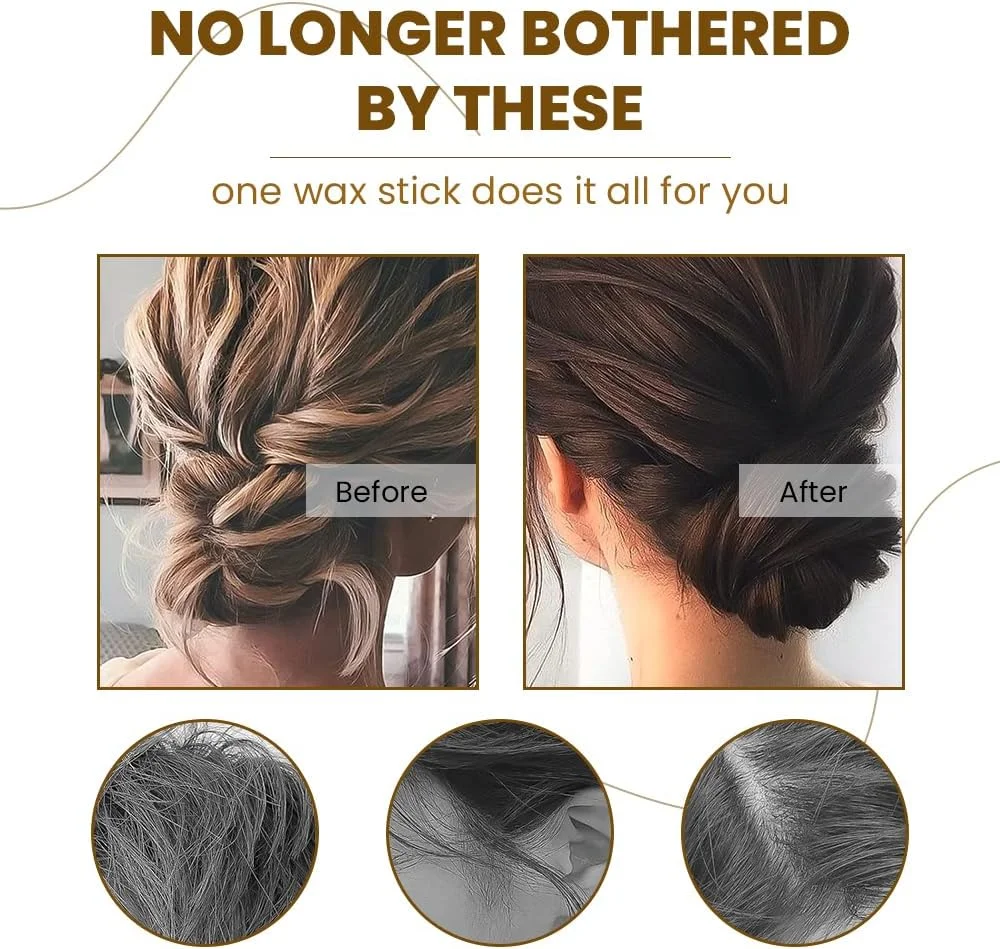 استیک واکس مو 75 گرمی، استیک واکس برای موهای کلاه گیس، حالت دهنده مو برای زنان و مردان، واکس حالت دهنده غیر چرب برای موهای وز و پرز دار