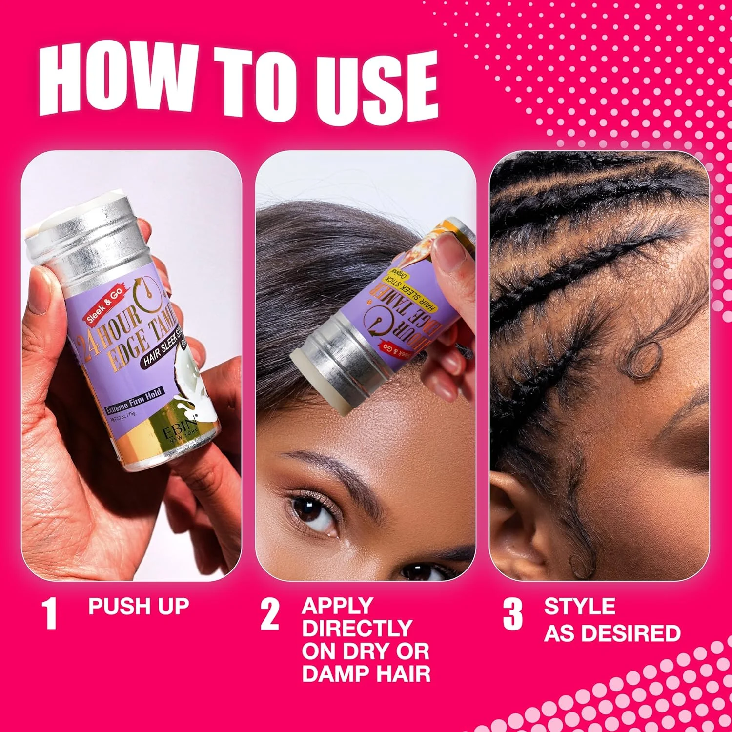 استیک حالت دهنده موی ابین نیویورک، حالت دهی بسیار قوی، 76 گرم، نارگیل - صاف و مرتب، بدون پوسته و باقیمانده سفیدک