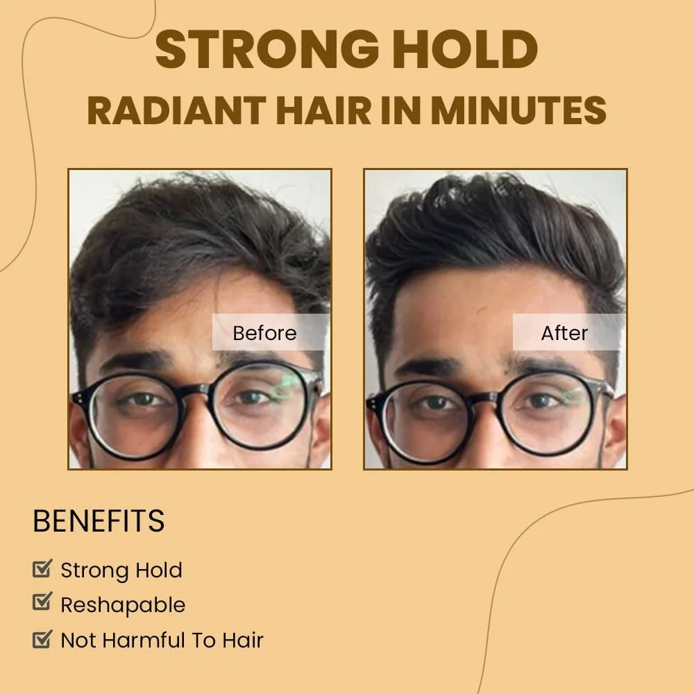 استیک واکس مو 75 گرمی، استیک واکس برای موهای کلاه گیس، حالت دهنده مو برای زنان و مردان، واکس حالت دهنده غیر چرب برای موهای وز و پرز دار