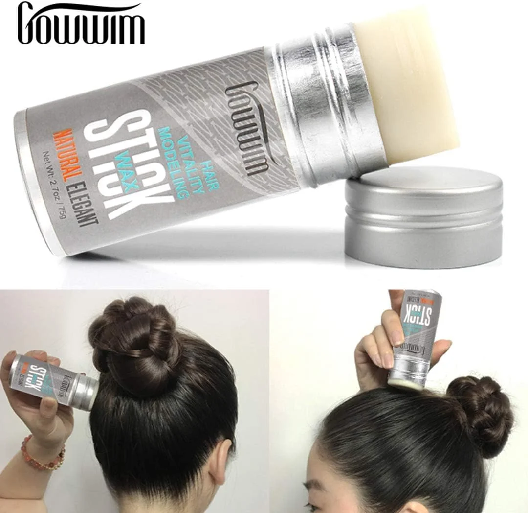 استیک واکس مو gowwim، استیک پماد مو، استیک واکس حالت دهنده مو، نرم با رایحه ملایم 75 گرمی