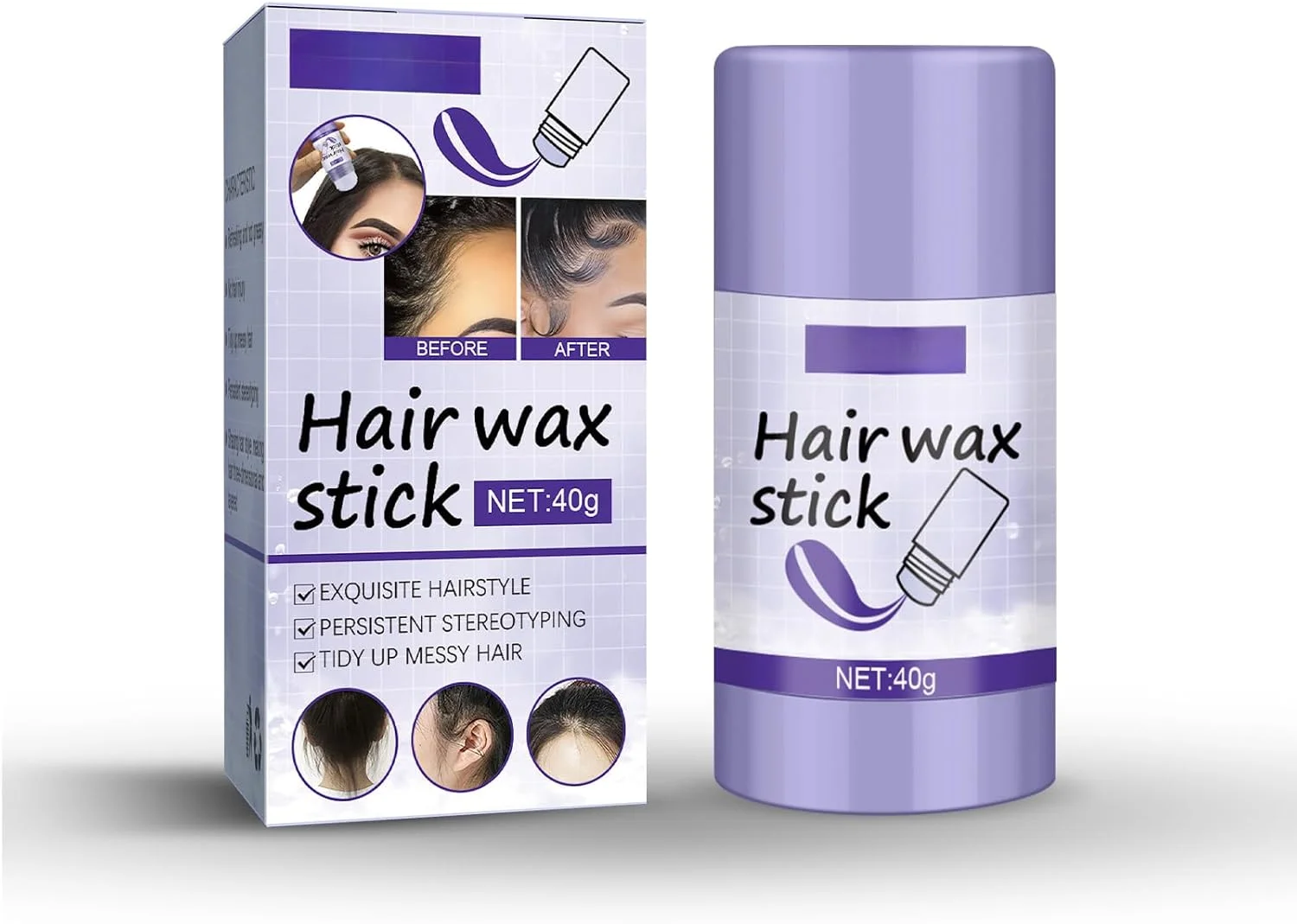 استیک واکس مو، حالت دهنده قوی و غیر چرب مو، از بین برنده وز مو - 40 گرم