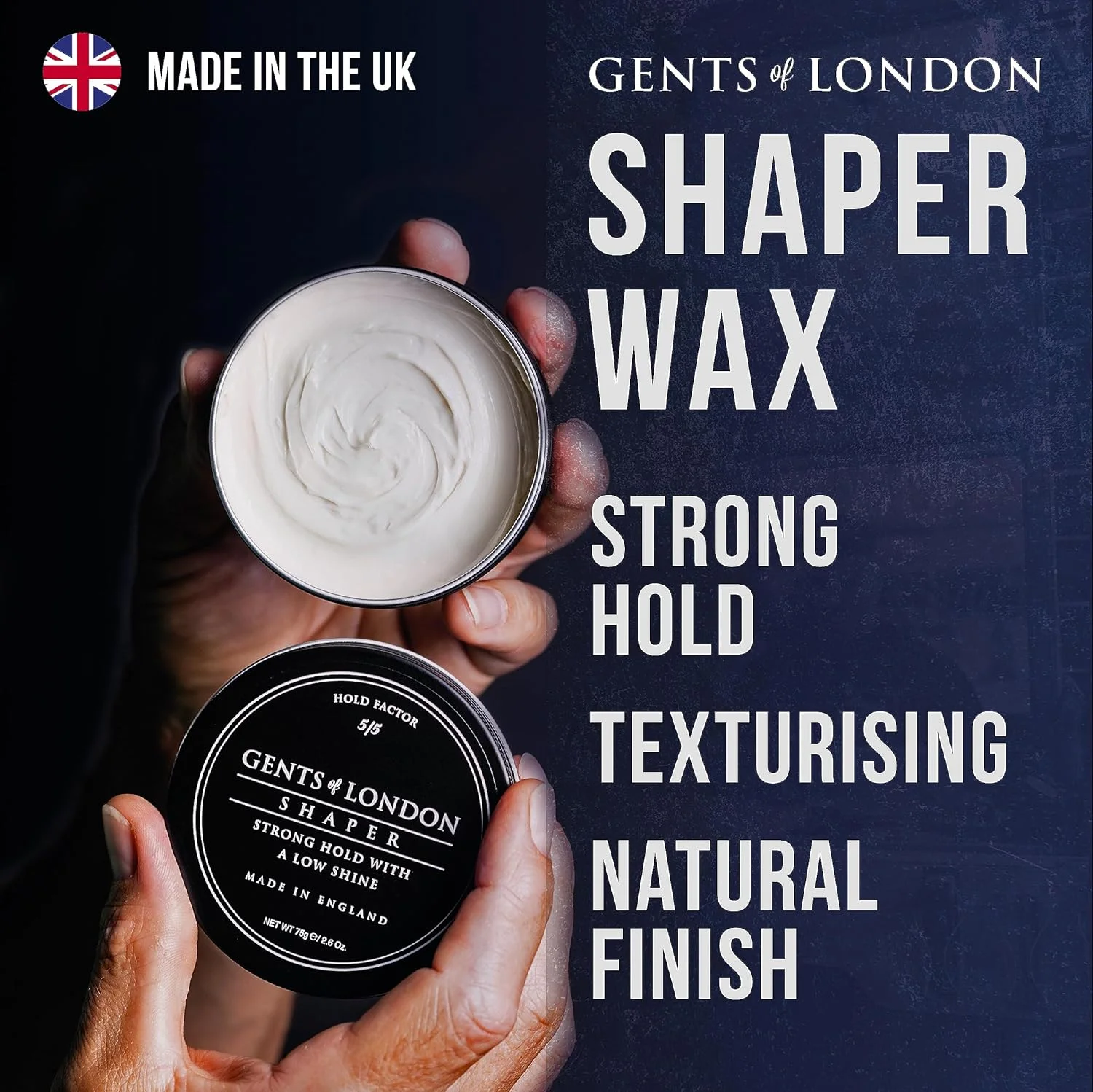 واکس حالت دهنده موی مردانه GENTS OF LONDON، با قدرت نگهداری قوی و درخشش کم