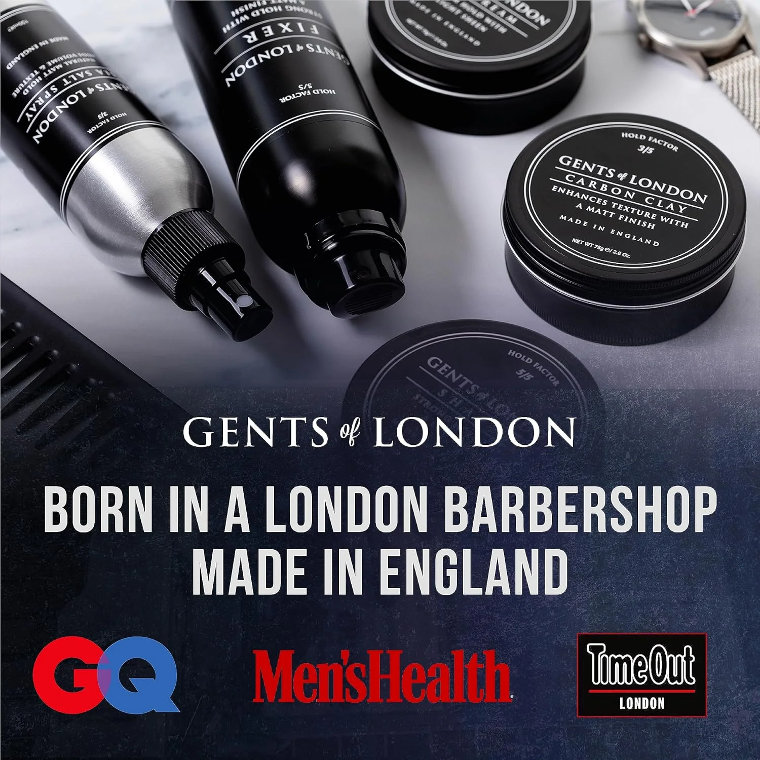 واکس حالت دهنده موی مردانه GENTS OF LONDON، با قدرت نگهداری قوی و درخشش کم