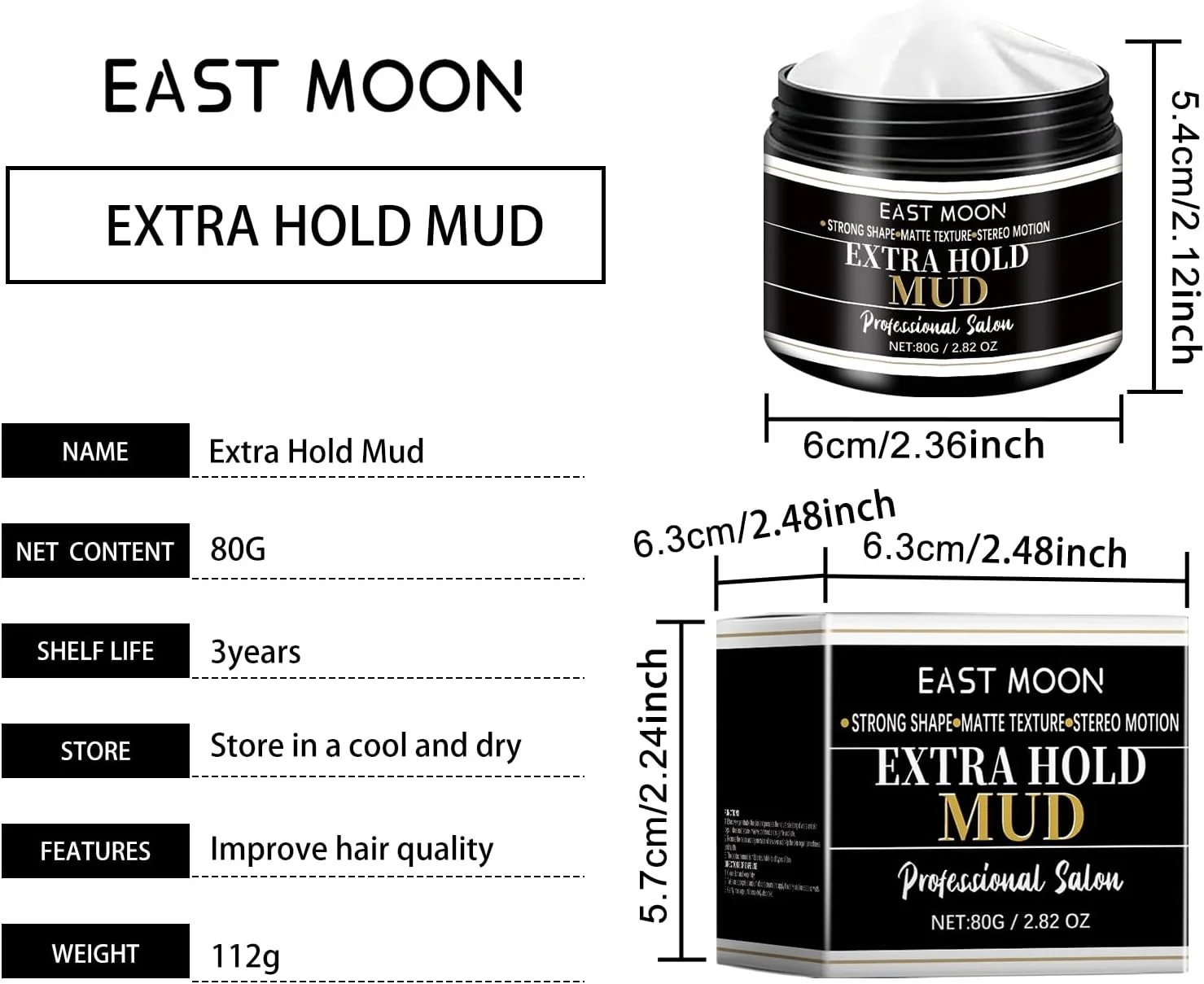 واکس مو مردانه – واکس حالت دهنده مو با موم زنبور عسل و روغن کرچک، مراقبت مرطوب کننده، نگهدارندگی قوی، حالت دهی آسان، مناسب برای انواع مو، 80 گرم