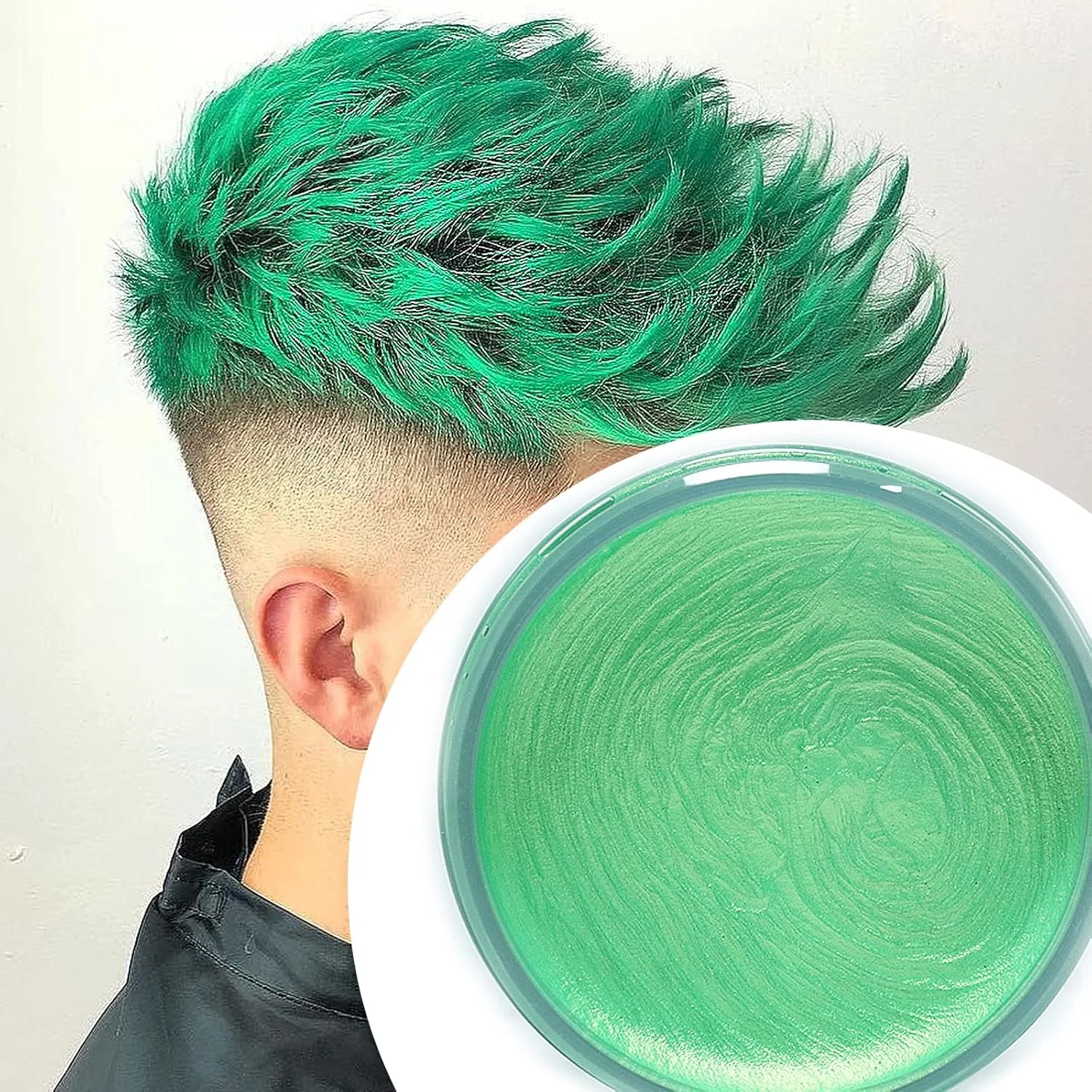 واکس موی رنگی سبز موقت، قابل شستشو، طبیعی، مدل موی گِلی، مناسب برای هالووین و کریسمس، شستشوی آسان، مدل موی مردانه و زنانه