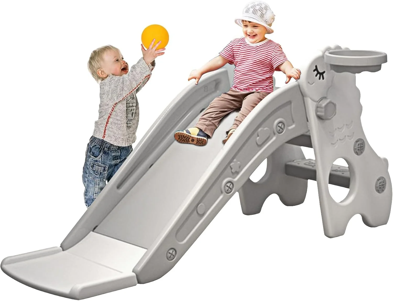 سرسره کودک 3 در 1 SOOFAM، سرسره تاشو چند منظوره خانگی سرپوشیده برای کودکان بالای 1 سال به همراه مجموعه بازی سرسره صخره نوردی، حلقه بسکتبال و توپ (سفید) سرسره کودک 3 در 1 SOOFAM، سرسره تاشو چند منظوره خانگی سرپوشیده برای کودکان بالای 1 سال به همراه مجموعه بازی سرسره صخره نوردی، حلقه بسکتبال و توپ (سفید)