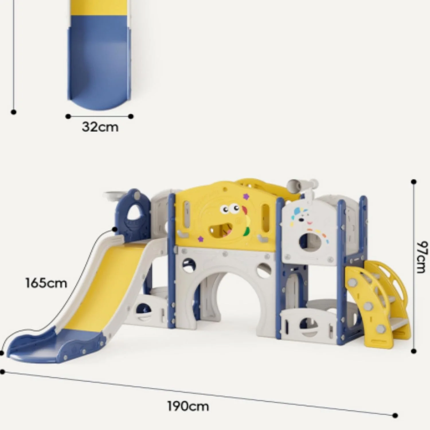 سرسره کودک 9 در 1 SOOFAM، سرسره کودک برای کودکان 1 تا 3 سال با حلقه پرتاب، حلقه بسکتبال و تلسکوپ، مجموعه بازی زمین بازی سرپوشیده و فضای باز سرسره کودک 9 در 1 SOOFAM، سرسره کودک برای کودکان 1 تا 3 سال با حلقه پرتاب، حلقه بسکتبال و تلسکوپ، مجموعه بازی زمین بازی سرپوشیده و فضای باز