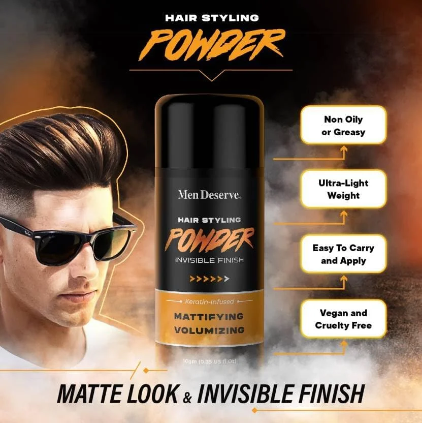 مجموعه حالت دهنده مو مردانه شامل پودر حجم دهنده مو و پماد براق کننده مو، پودر مو 100 گرم + 10 گرم مجموعه حالت دهنده مو مردانه شامل پودر حجم دهنده مو و پماد براق کننده مو، پودر مو 100 گرم + 10 گرم