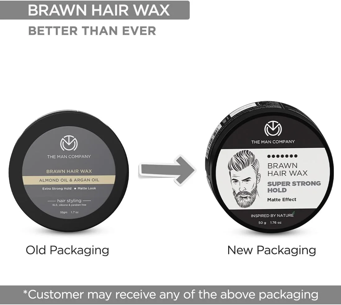 واکس موی حالت دهنده مردانه The Man Company Brawn با قدرت نگهداری فوق العاده | پوشش مات شیک با حجم دهی | غیر چسبنده - 50 گرم