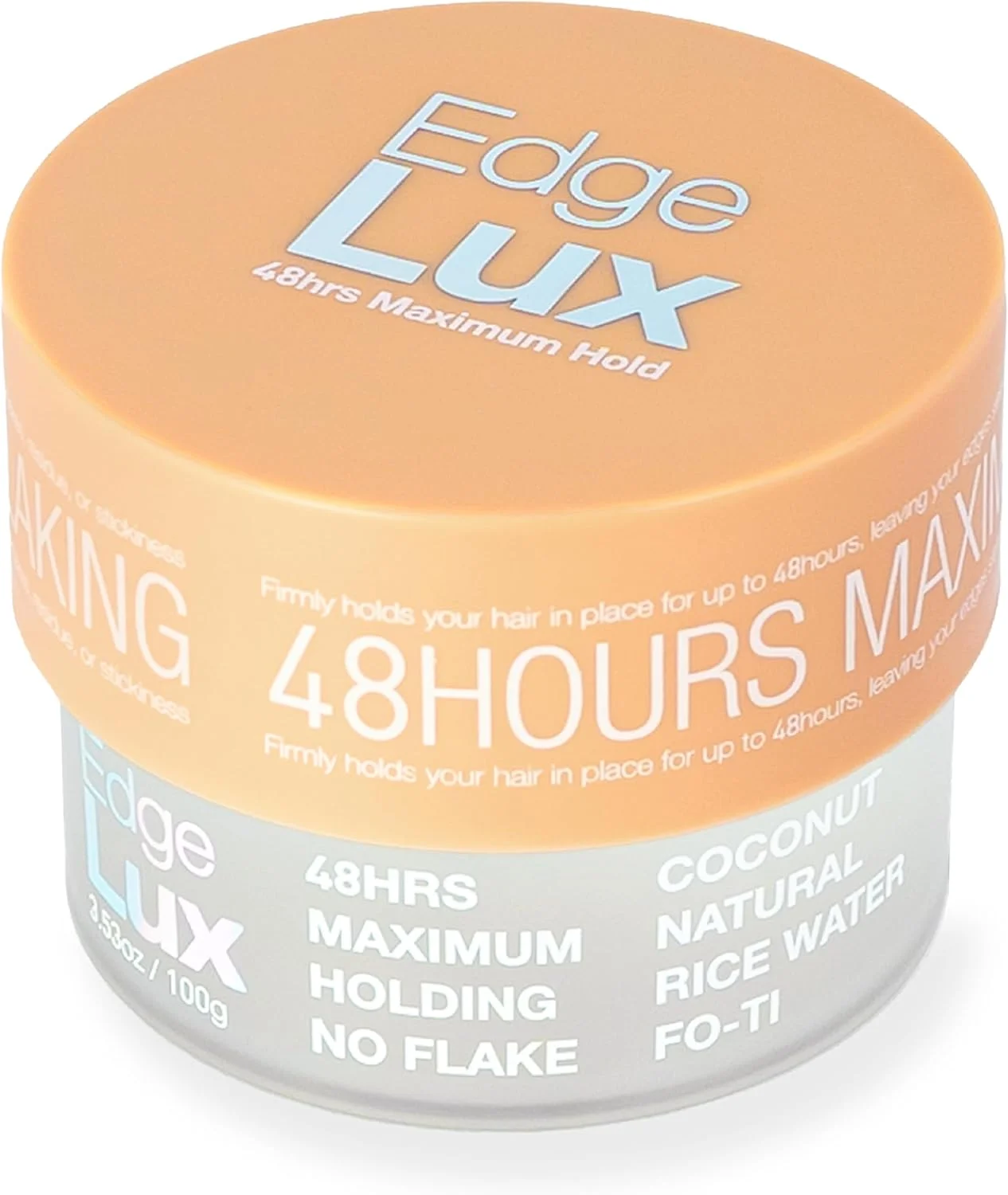 واکس حالت دهنده موی سر Edge Lux با رایحه نارگیل، ماندگاری 48 ساعته، بدون ایجاد پوسته، حاوی مواد طبیعی و نرم کننده (100 گرم)