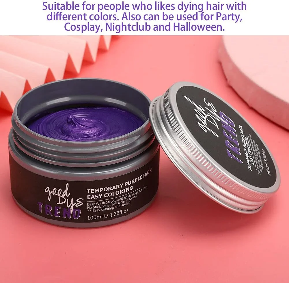 موم رنگ مو موقت مویت، مدلینگ مو رنگ بنفش، پماد حالت دهنده مو یکبار مصرف