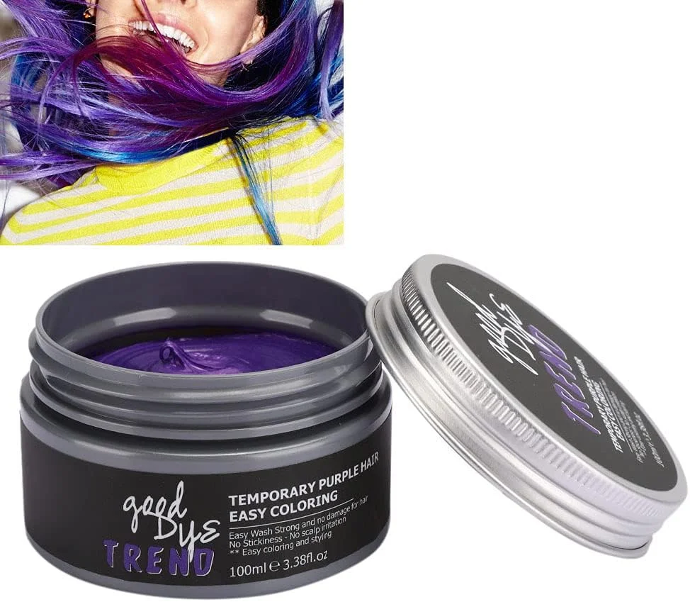 موم رنگ مو موقت مویت، مدلینگ مو رنگ بنفش، پماد حالت دهنده مو یکبار مصرف