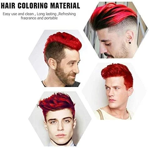 کرم حالت دهنده مو رنگی موفاجانگ، پماد رنگ مو طبیعی، موقت و قابل شستشو، قرمز