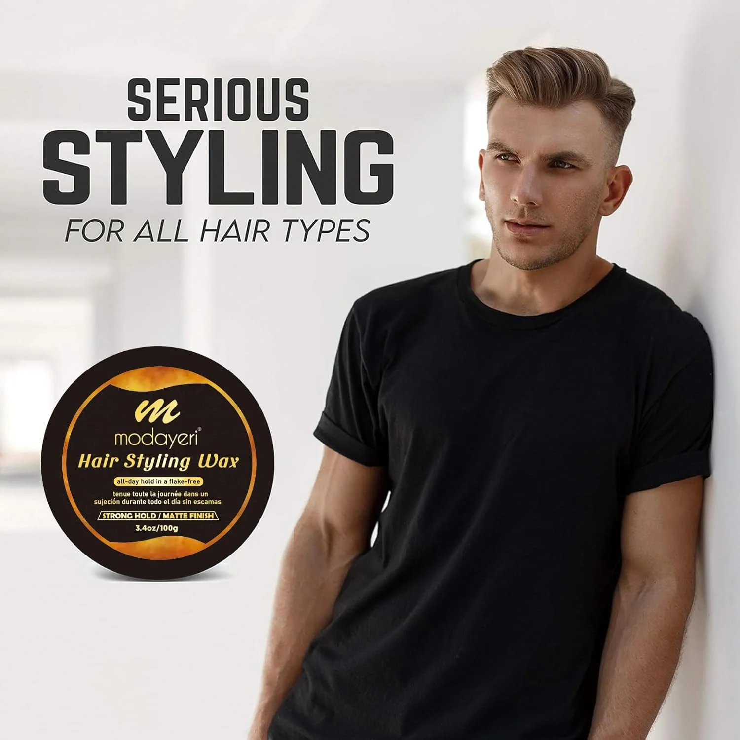 واکس مو - پماد حالت دهنده با قدرت نگهداری قوی برای آقایان و بانوان، مغذی و محافظت کننده، حالت دهنده با نمای مات 100 میلی لیتر