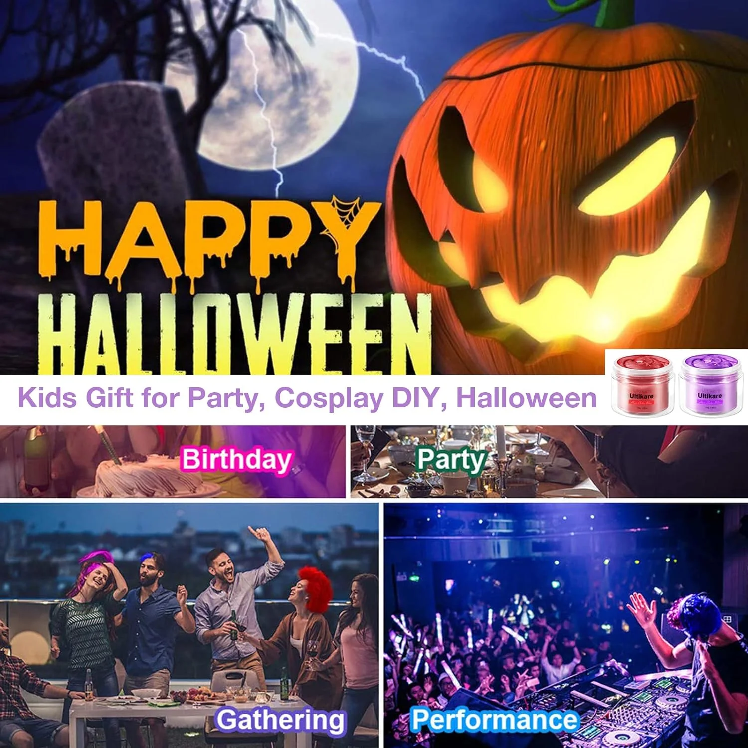 واکس مو رنگی موقت برای موهای طبیعی، واکس مو رنگ بنفش Ultikare، پماد حالت دهنده، کرم ژل گِلی فوری 100 میلی لیتر، هدیه دخترانه، مهمانی، DIY Cosplay، روز کودک واکس مو رنگی موقت برای موهای طبیعی، واکس مو رنگ بنفش Ultikare، پماد حالت دهنده، کرم ژل گِلی فوری 100 میلی لیتر، هدیه دخترانه، مهمانی، DIY Cosplay، روز کودک