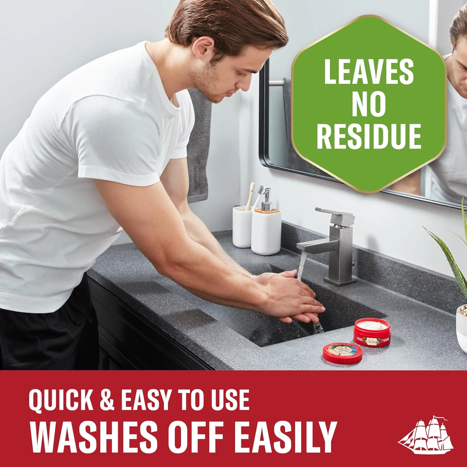 پماد موی مردانه الد اسپایس فیجی، حالت دهی ملایم، درخشش کم، حالت دهنده موی مردانه، 66 گرم