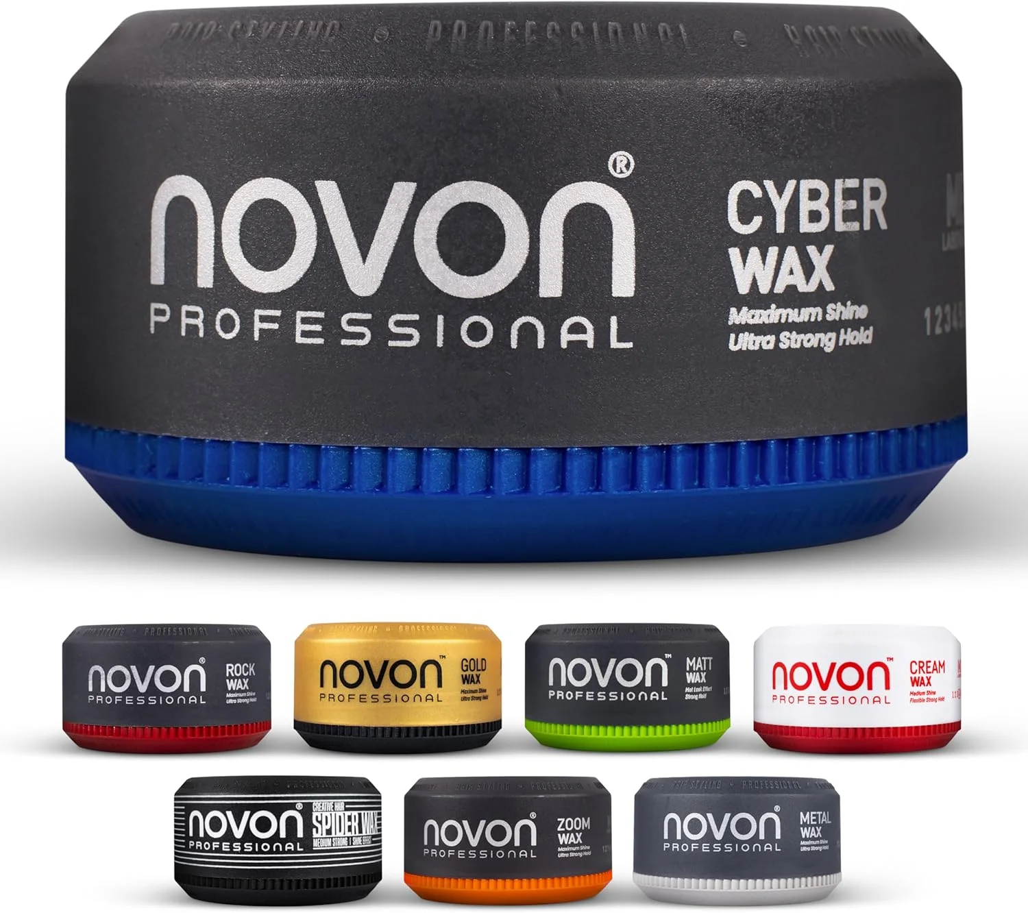 واکس موی سایبر حرفه ای نوون | واکس مو | پماد مو 150 میلی لیتر | پوشش فوق العاده مات | بدون ایجاد رسوب | حالت دهنده بدون چسبندگی | رایحه آدامس یخی نمادین | ایده آل برای استایل های مدرن