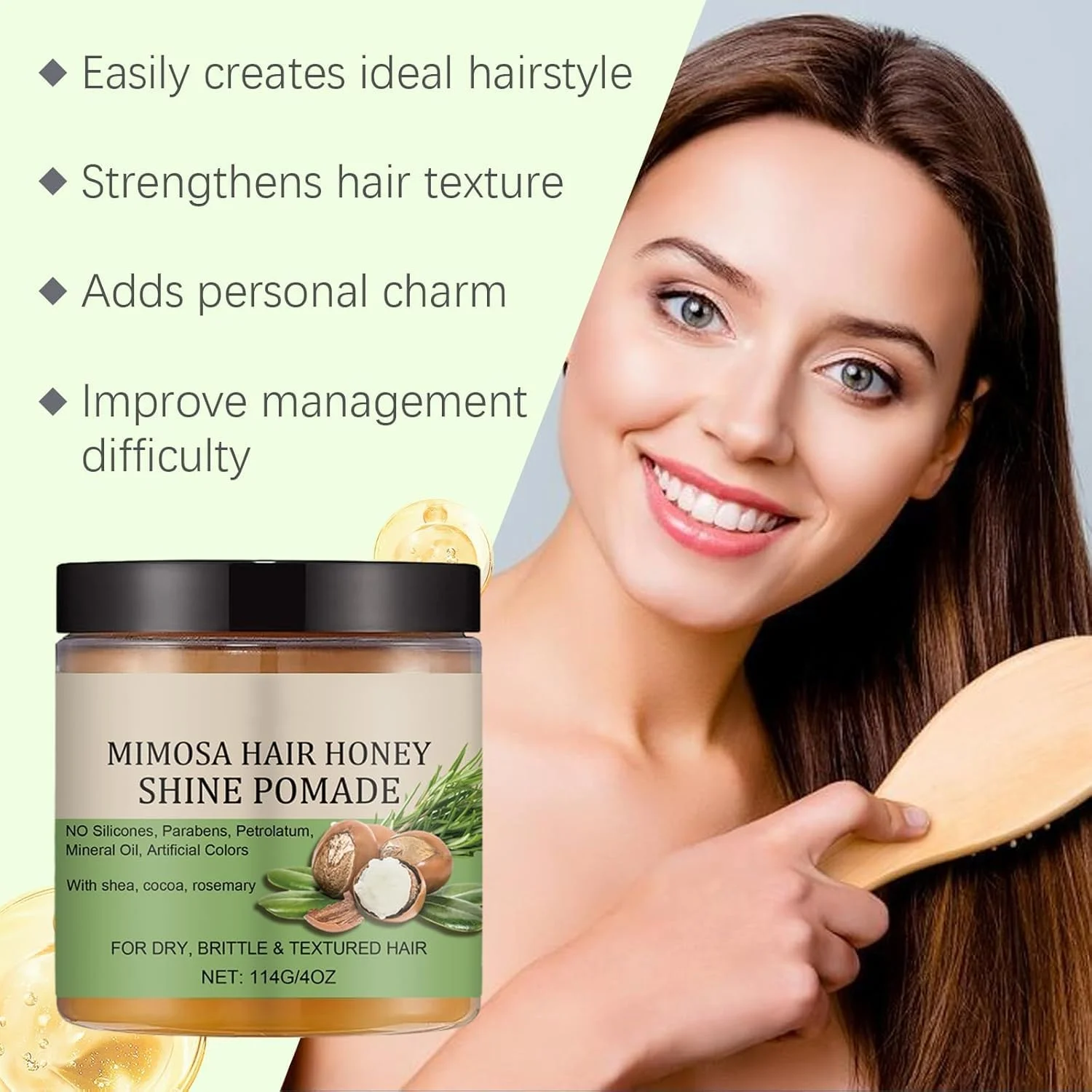 واکس موی مغذی مراقبتی، حالت دهنده مات بر پایه آب (114 گرم)، با قدرت نگهداری قوی، ایده آل برای نگهداری قوی، رایحه ای ظریف، درخشش عالی، واکس مو برای انواع مو، نگهداری قوی و انعطاف پذیر، قابل تغییر حالت