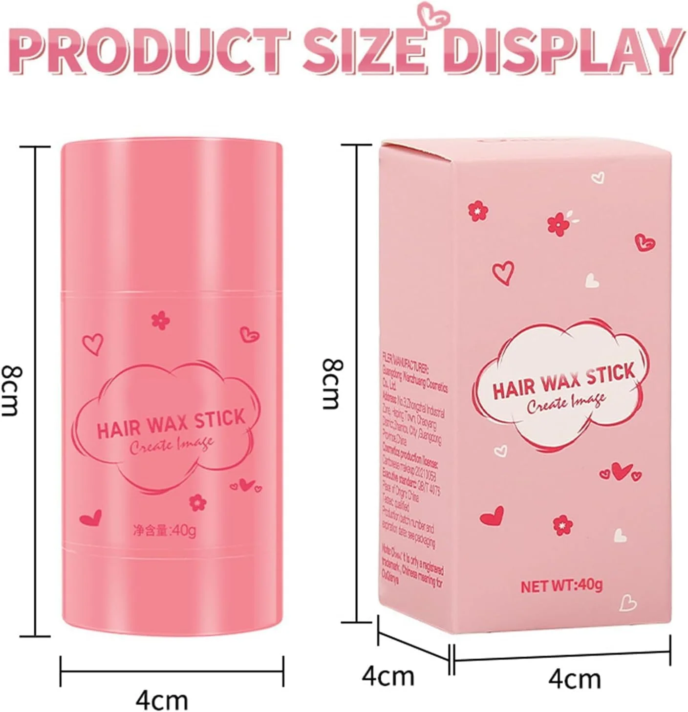 استیک واکس مو، استیک پماد مو حالت دهنده بادوام، صاف کننده و مناسب کلاه گیس، واکس حالت دهنده برای موهای وز و پرزدار (1 عدد 40 گرمی)