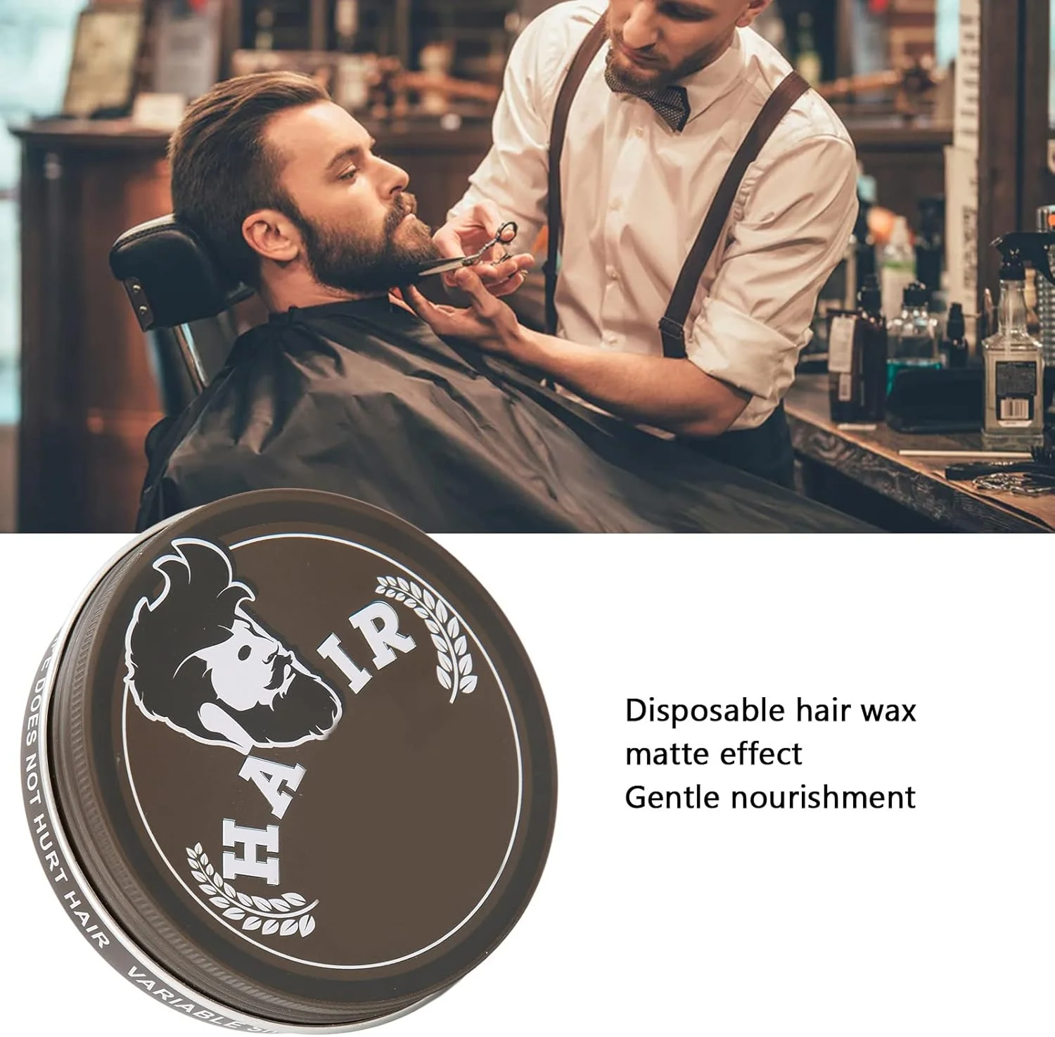 پماد حالت دهنده مو مردانه، خمیر موی مات، تغذیه ملایم، تثبیت سریع مو، استفاده یکباره، مناسب برای استفاده در سالن