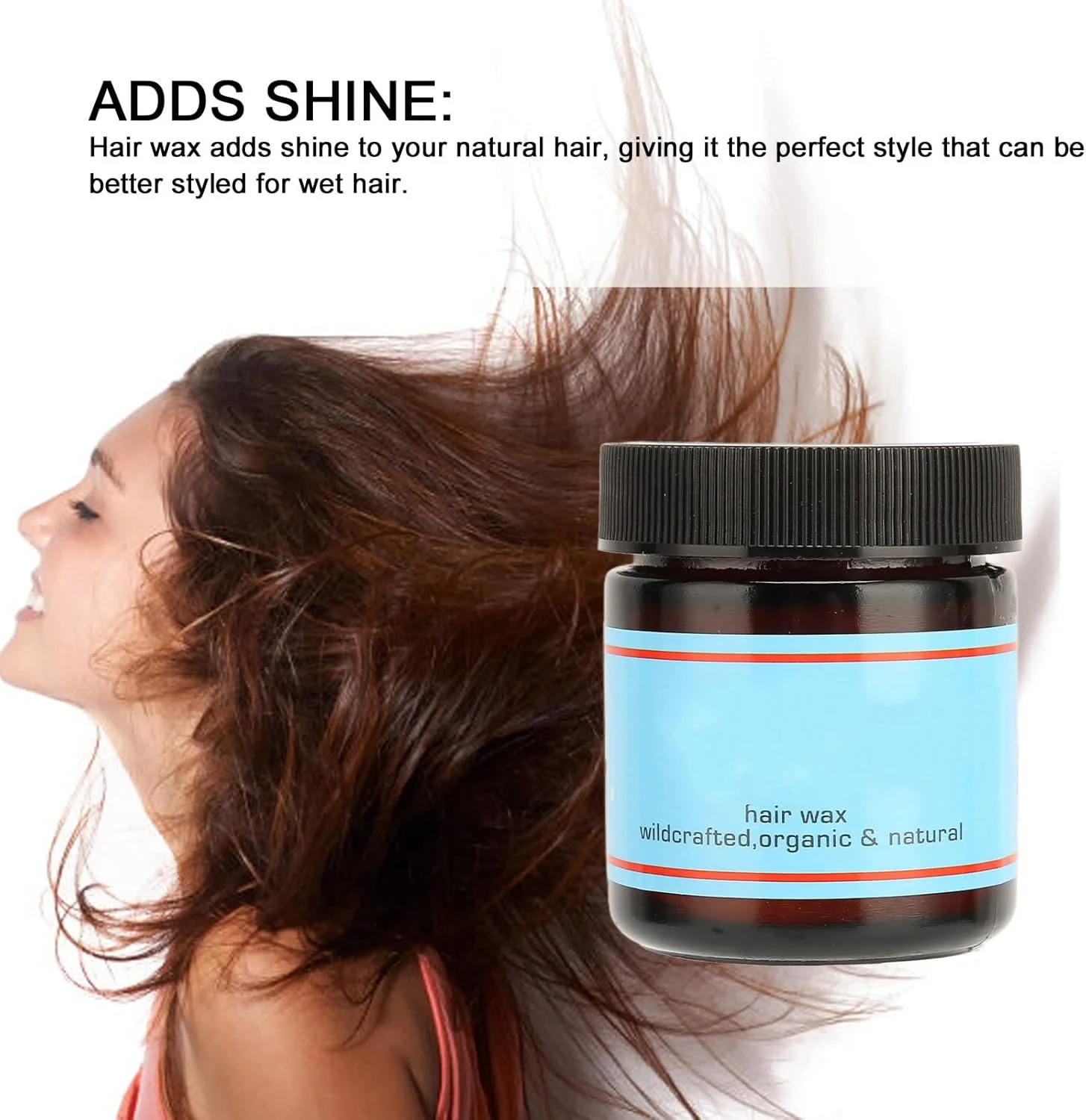 واکس مو، ارگانیک و طبیعی با قدرت نگهداری قوی و کنترل عالی، پماد مو با رایحه پرتقال برای حالت دادن و مرتب کردن مو، مناسب برای موهای صاف، ضخیم و موج دار، 42 گرم