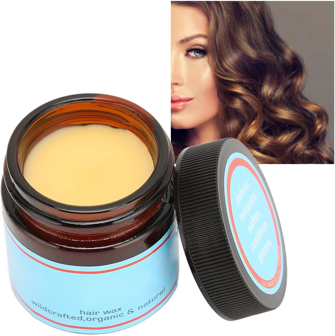 واکس مو، ارگانیک و طبیعی با قدرت نگهداری قوی و کنترل عالی، پماد مو با رایحه پرتقال برای حالت دادن و مرتب کردن مو، مناسب برای موهای صاف، ضخیم و موج دار، 42 گرم