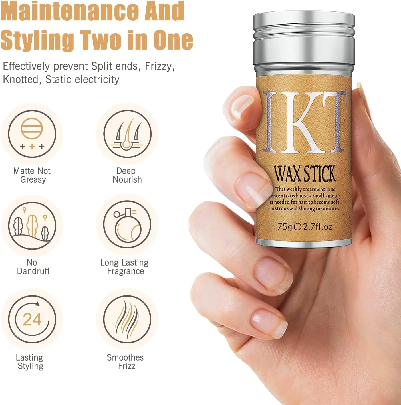 استیک واکس مو qbpatzwq برای حالت دادن به مو، واکس حالت دهنده غیر چرب | استیک پماد مو برای موهای وز و لبه (بسته 3 عددی واکس) استیک واکس مو qbpatzwq برای حالت دادن به مو، واکس حالت دهنده غیر چرب | استیک پماد مو برای موهای وز و لبه (بسته 3 عددی واکس)