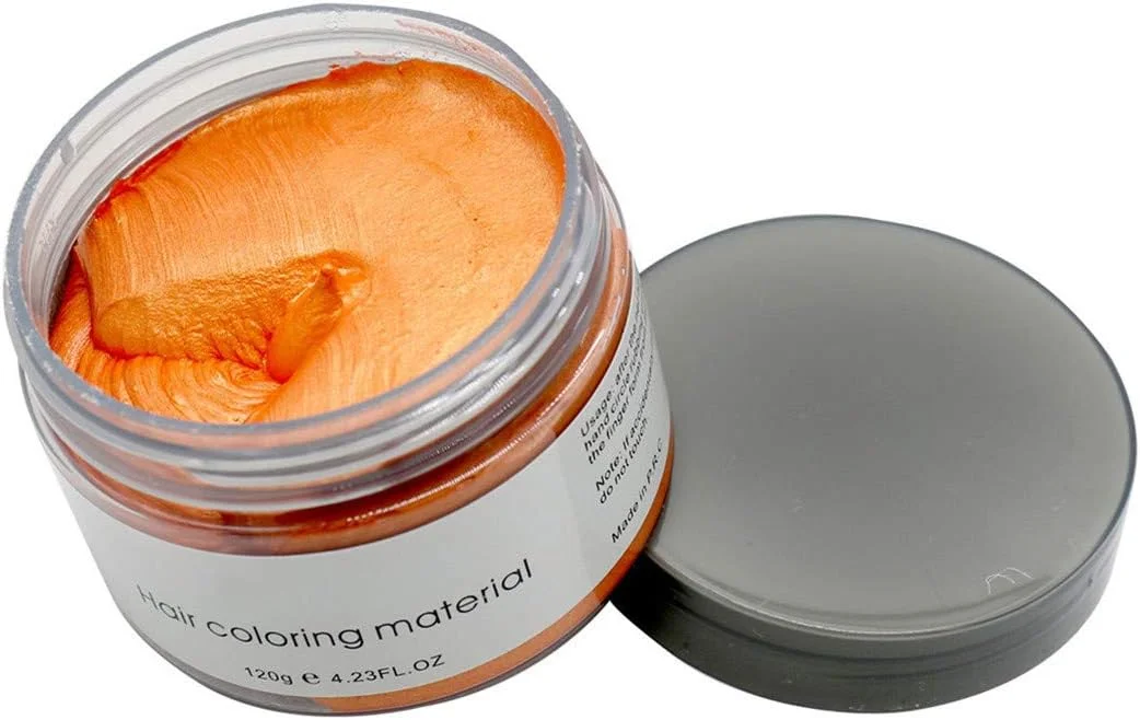 واکس مو رنگی موقت Ruzzut - کرم رنگ مو طبیعی یکبار مصرف، 120 گرم، پماد رنگ مو فوری، واکس موی طبیعی برای مردان و زنان، نارنجی واکس مو رنگی موقت Ruzzut - کرم رنگ مو طبیعی یکبار مصرف، 120 گرم، پماد رنگ مو فوری، واکس موی طبیعی برای مردان و زنان، نارنجی