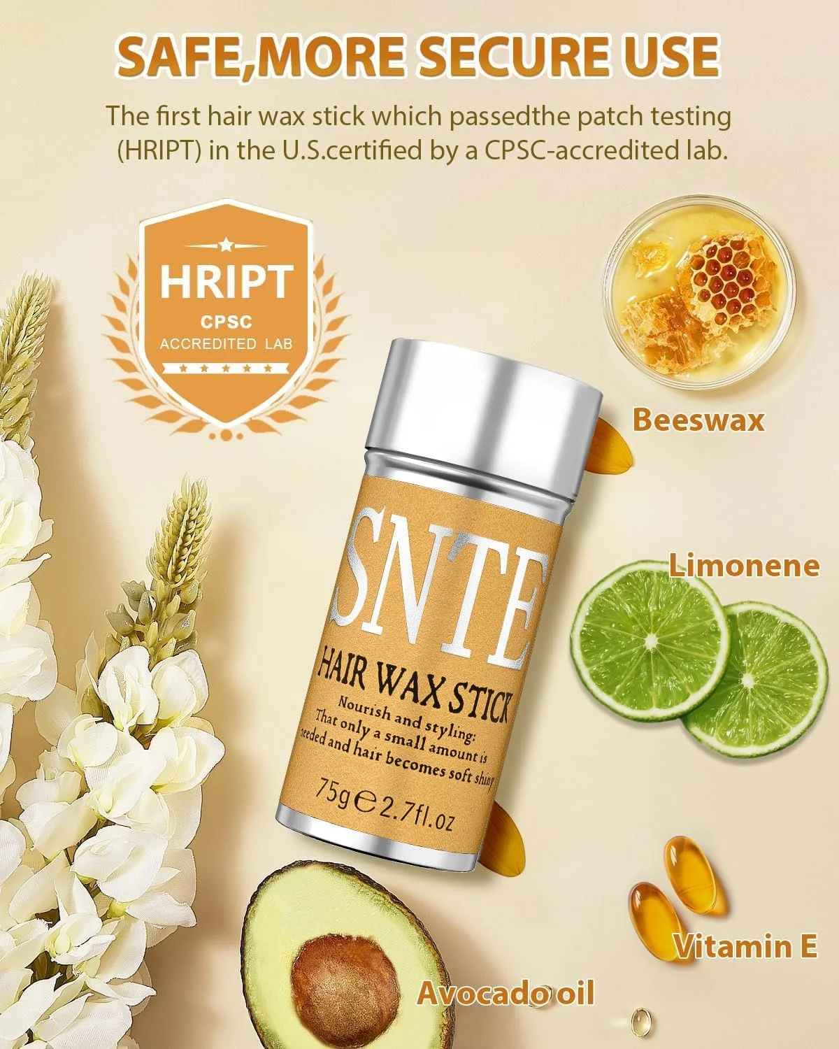 استیک واکس مو Samnyte، استیک واکس حالت دهنده مو، پماد حالت دهنده مو غیر چرب برای موهای وز و پرز دار 80 گرم استیک واکس مو Samnyte، استیک واکس حالت دهنده مو، پماد حالت دهنده مو غیر چرب برای موهای وز و پرز دار 80 گرم