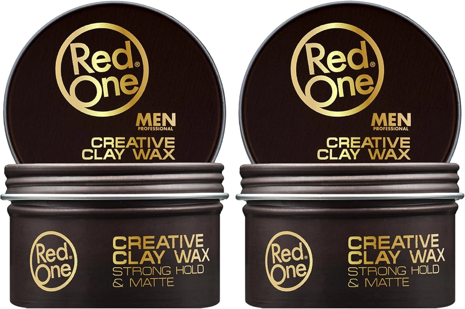 واکس موی رِد وان مدل Creative Clay - حالت دهنده قوی و مات (2 عدد 100 میلی لیتر) بسته 2 عددی - برای موهای کوتاه یا بلند - حالت دهی موی مردانه - رایحه تازه - واکس فیبری