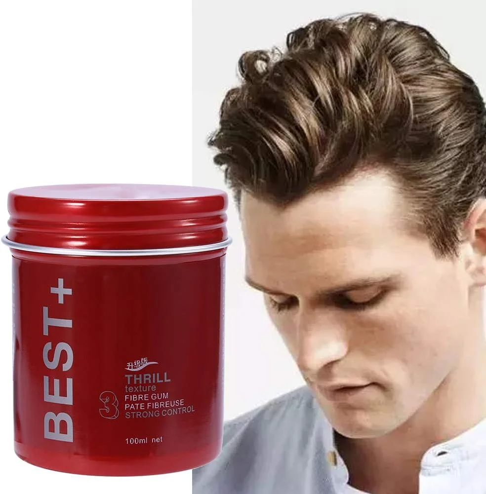 واکس حالت دهنده مو، پماد مردانه حرفه ای با فیبر، آدامس حالت دهنده با ماندگاری طولانی، خاک رس حالت دهنده مو، ابزار نهایی، کنترل بافت قوی (100 میلی لیتر، نسخه ارتقا یافته) (خاکستری مات)