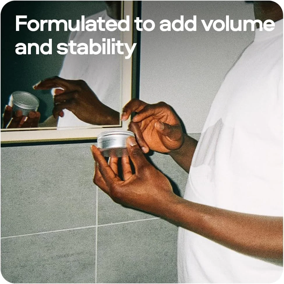 خمیر موی حالت دهنده مردانه، ضخیم کننده مو، پماد حالت دهنده حاوی کافئین و بیوتین برای حمایت از رشد مو، خمیر نرم کننده مو - 6 ماه